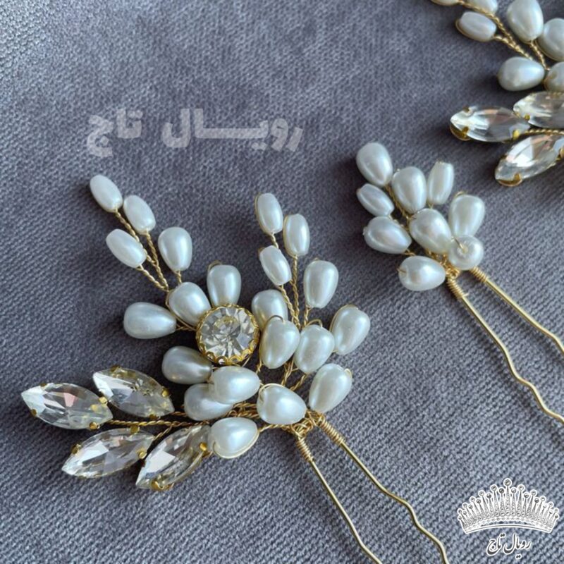 سرویس سنجاق شینیون عروس تمنا (ست پنج تایی)