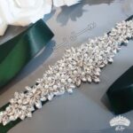 کمربند عروس معصوم کریستالی و مرواریدی